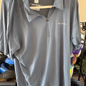 Columbia Steel Blue Half-Zip Shirt